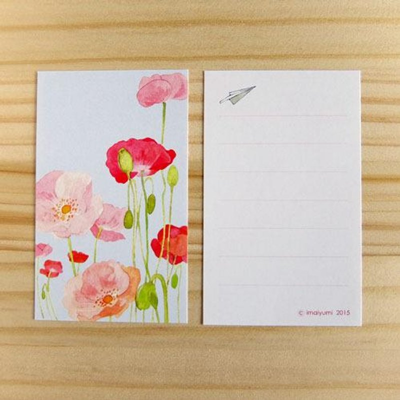 小卡系列 罂粟花 10 入组 - 卡片/明信片 - 纸 粉红色