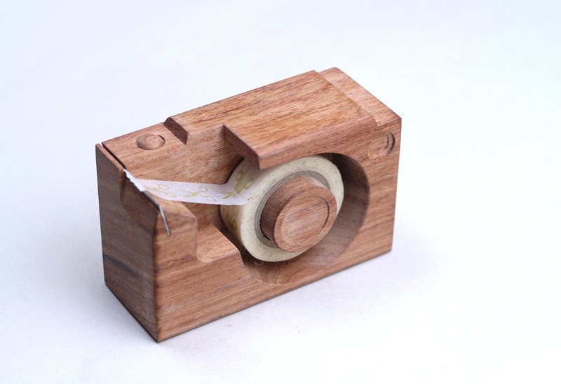 手工木制微型相机▣ mt 胶台 - 纸胶带 - 木头 咖啡色