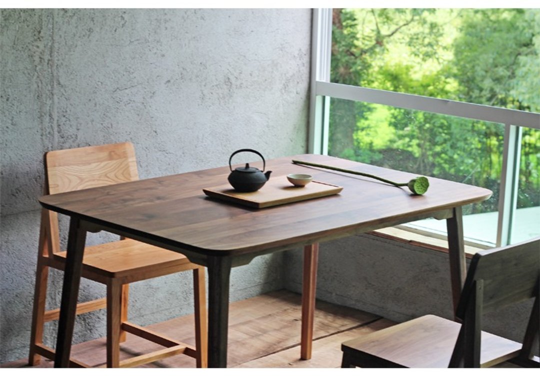 熹山工房-设计家具-实木办公桌、餐桌[方桌80x80x74] - 餐桌/书桌 - 木头 咖啡色