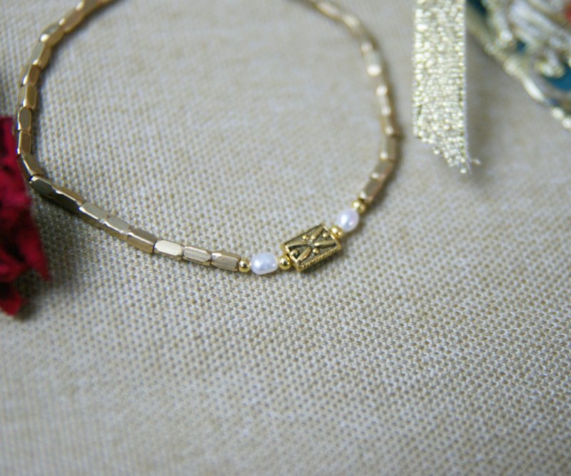 复刻珍珠黄铜 ✄ 手链 手环 - 手链/手环 - 其他金属 金色