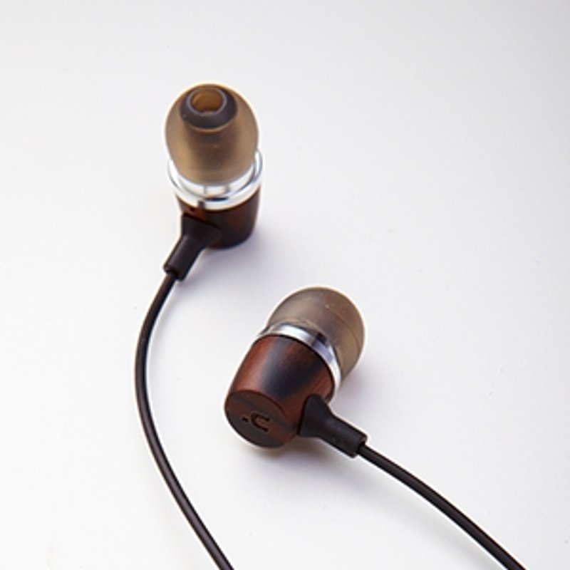 hoomia 好米亚耳机-Bon 5 黑檀木-原生天然入耳式立体声耳机(支援通话/麦克风) - 耳机 - 木头 红色