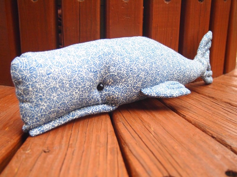 动物乐园 之年年有余 系列 - 小鲸鱼 (3号版) - 玩偶/公仔 - 棉．麻 蓝色