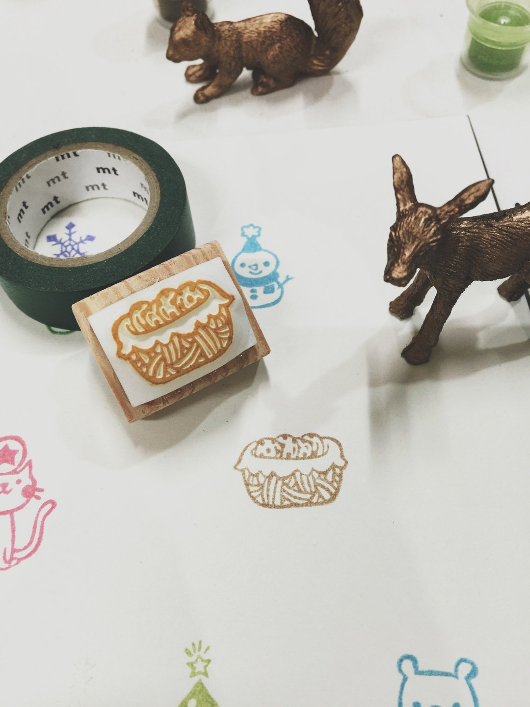 Deerday手刻章 饼干篮子 - 印章/印台 - 橡胶 咖啡色