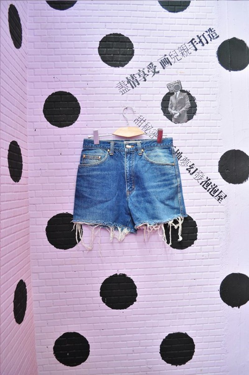 我不是文青我只是瘀青．复古不厌倦短裤 - 女装长裤 - 其他材质 蓝色