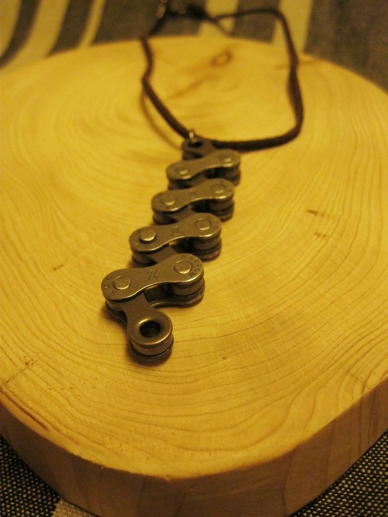 闪电●脚踏车钢制链条●项炼●编号1004 - 项链 - 其他金属 卡其色