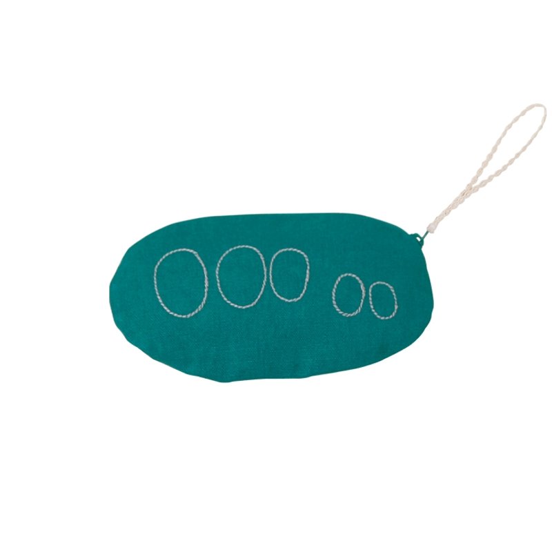 蘑菇mogu / 收纳包 / 零钱包 / 鹅卵石小物袋 / 大 / 湖水绿 - 零钱包 - 棉．麻 绿色