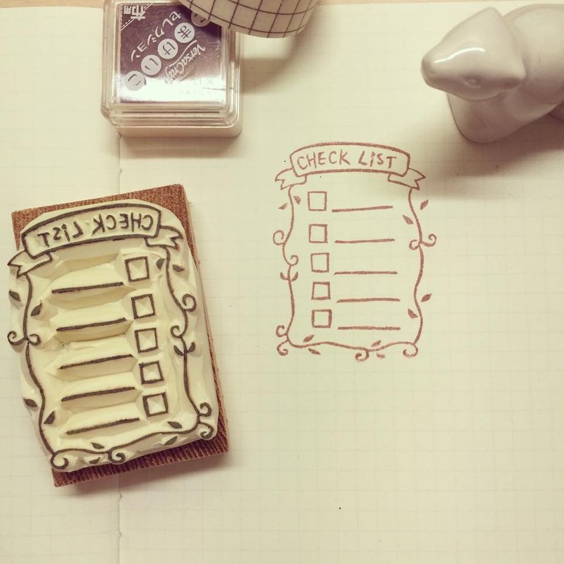 check list 行事历手工印章*橡皮擦印章*手工刻章*手工刻章 - 印章/印台 - 橡胶 橘色