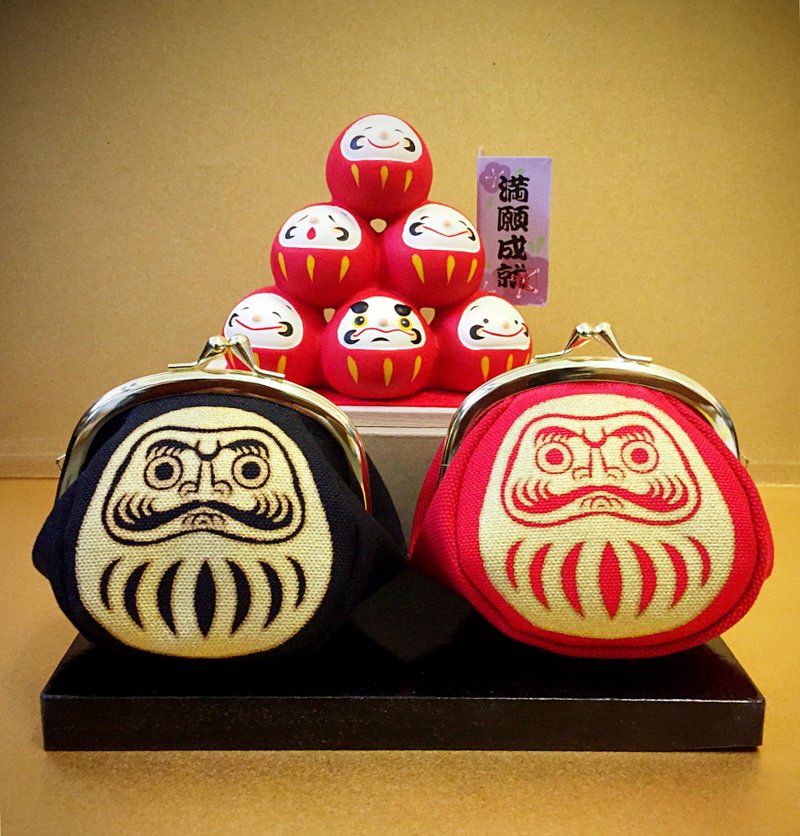 开运达摩桑口金包-赤色【可以手提喔】 - 手提包/手提袋 - 其他材质 红色