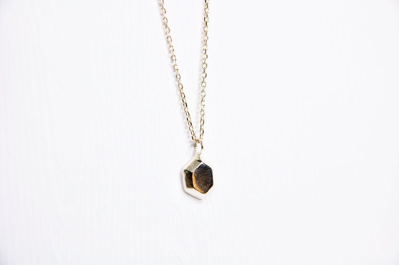 二毛银【六角银宝石纯银项链】 - 项链 - 其他金属 银色