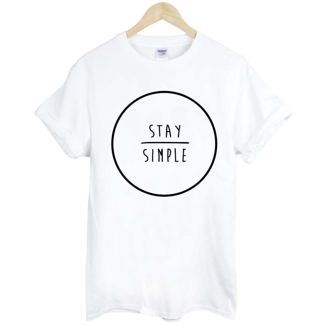 STAY SIMPLE-Circle短袖T恤-2色 保持简单圆形 三角形 几何 设计 自创 品牌 时髦 圆 文青 - 男装上衣/T 恤 - 棉 多色