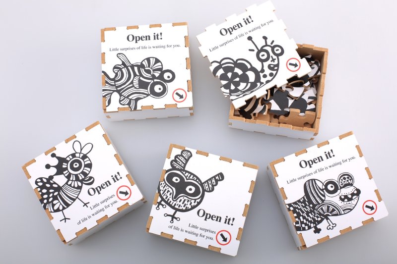 动物造型拼图 | 小鸟、蜗牛、狗狗 共3款 - 其他 - 纸 白色