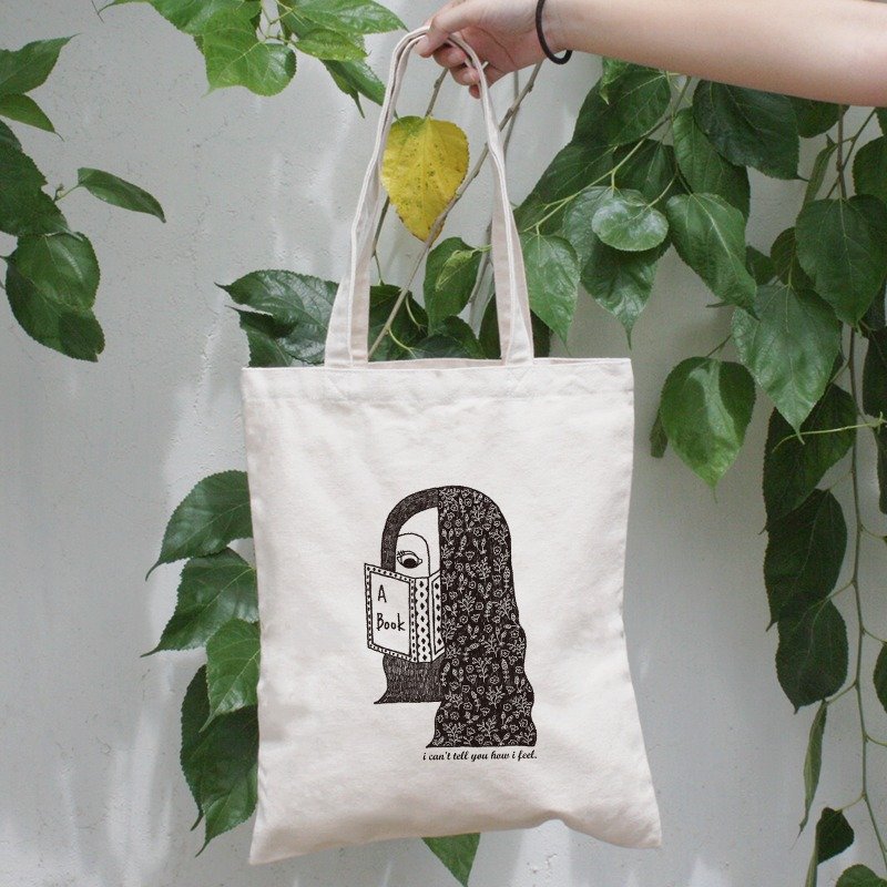 囡囡的画画 | Reading girl | 直式帆布袋 - 侧背包/斜挎包 - 其他材质 