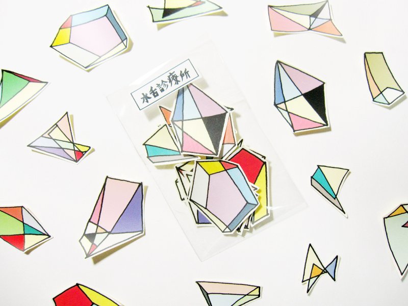 #012几何控 - 贴纸 - 塑料 多色