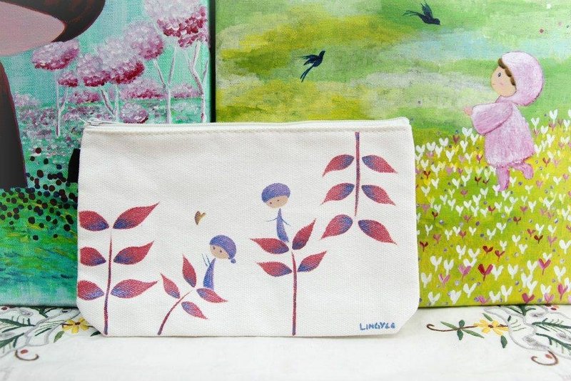 【Beloved.hk】手绘布袋 - 化妆包/杂物包 - 其他材质 白色