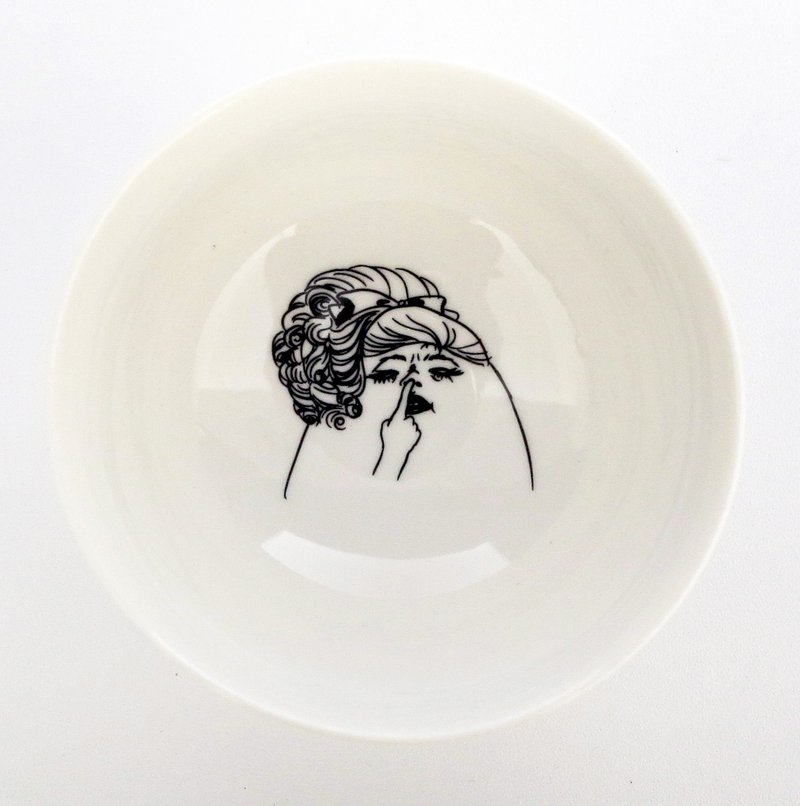 [碗] 蛋定人生-猪鼻 - 碗 - 瓷 白色
