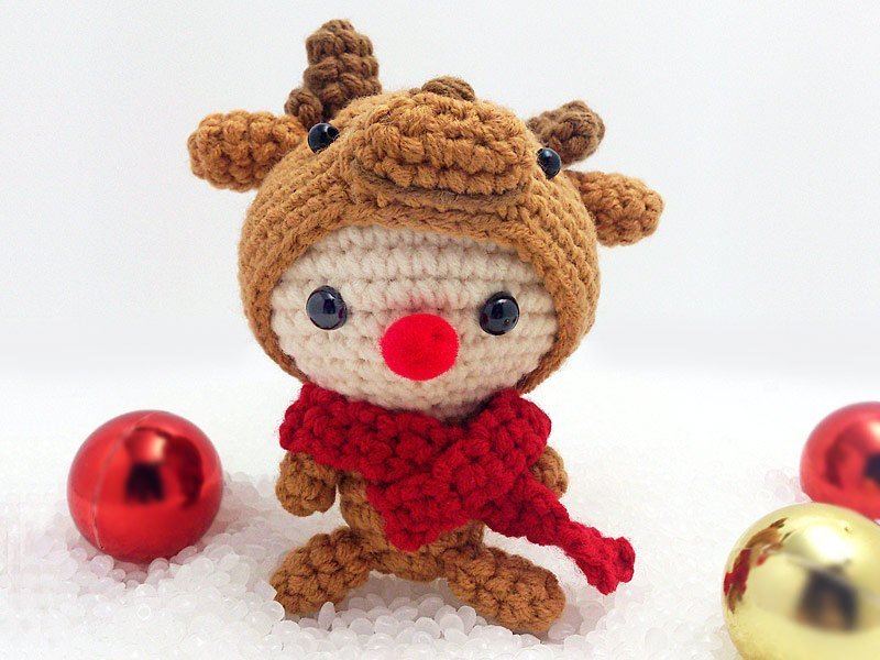 麋鹿精灵-钥匙圈吊饰-手工限量 - 钥匙链/钥匙包 - 其他材质 咖啡色