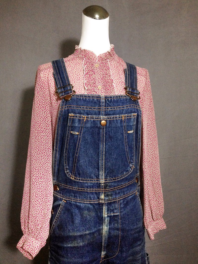 乒乓古着 [ 古着裤/ Wrangle品牌优质厚磅刷色牛仔工作裤 ] 国外带回 品牌 吊带裤 - 背带裤/连体裤 - 其他材质 蓝色