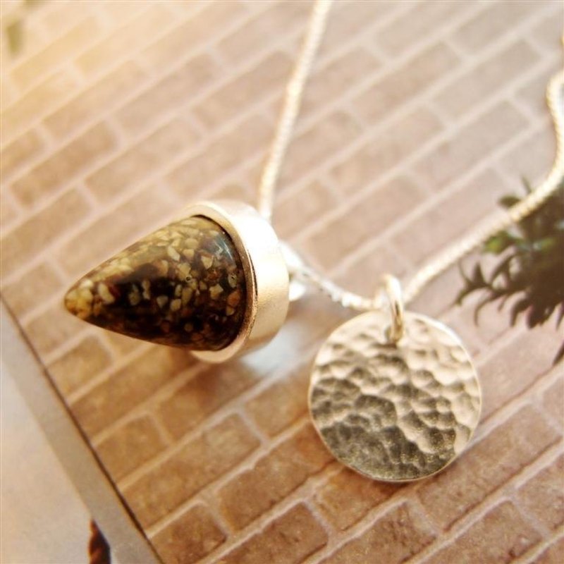 香料系列---胡椒+英文姓名纯银项炼 - 项链 - 其他金属 灰色