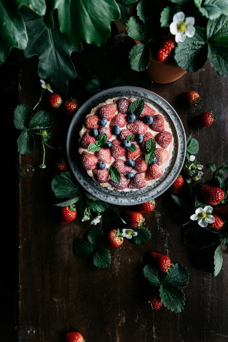 草莓奶酪分享派 - 咸派/甜派 - 新鲜食材 红色