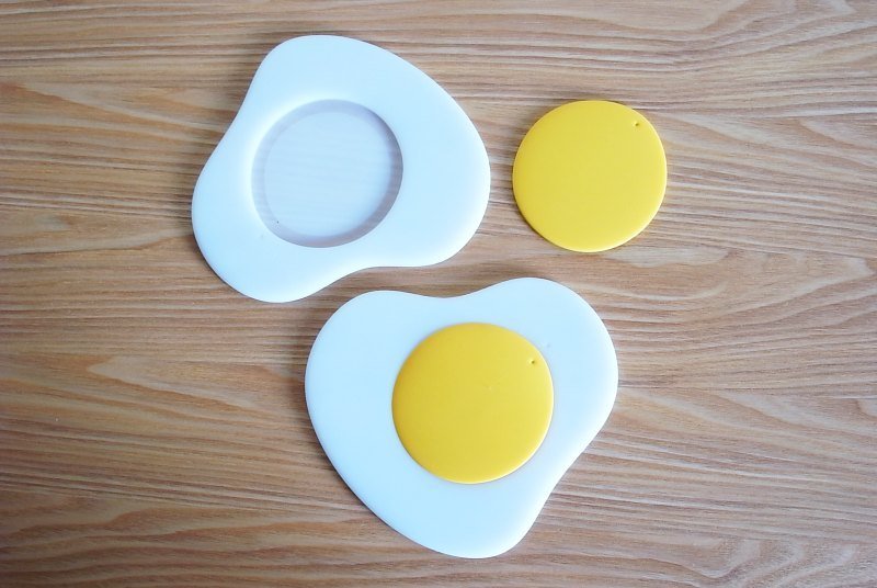 蛋煎隔热垫 - Egg Pad - 杯垫 - 硅胶 黄色