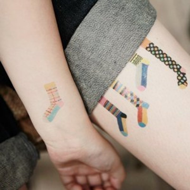 *tattoo* 缤纷点点袜子不嫌多组合  刺青贴纸 - 贴纸 - 纸 多色