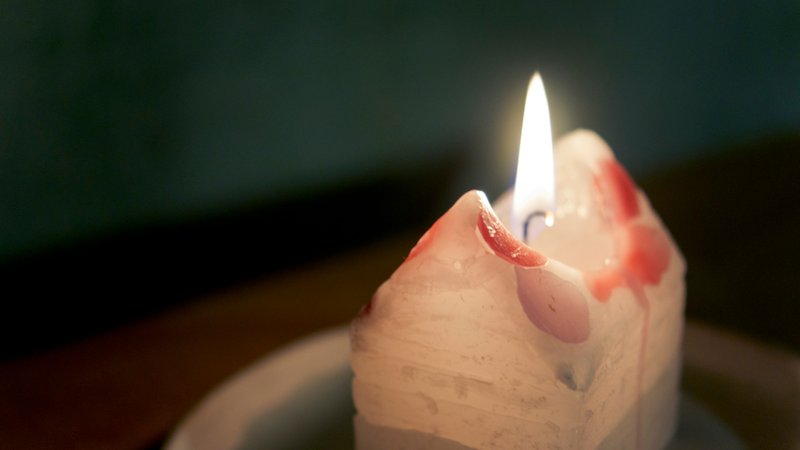 小房子蜡烛 ▲ 白屋粉红砖瓦 - 蜡烛/烛台 - 蜡 白色