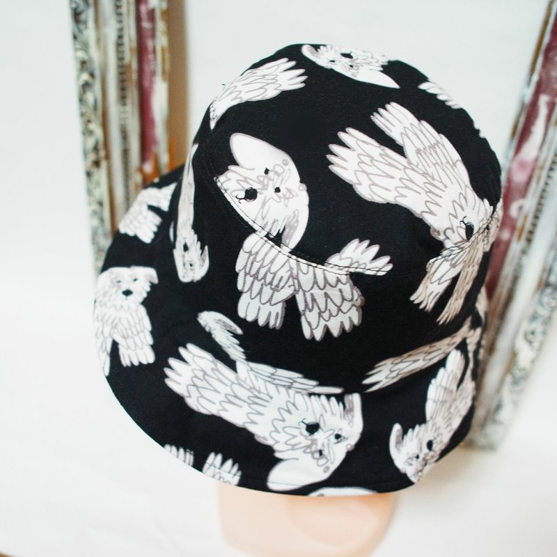 A MERRY HEART♥我不是小白是小白渔夫帽 - 帽子 - 其他材质 黑色