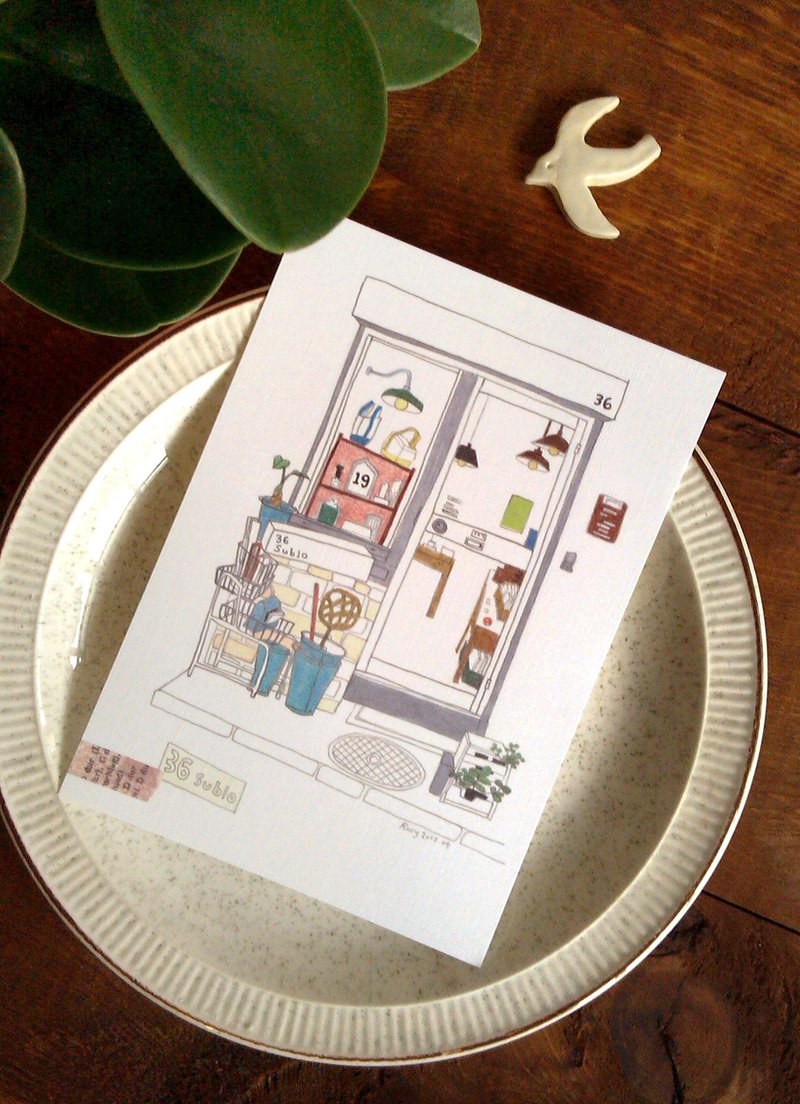 东京小场所明信片/文具店 - 卡片/明信片 - 纸 灰色