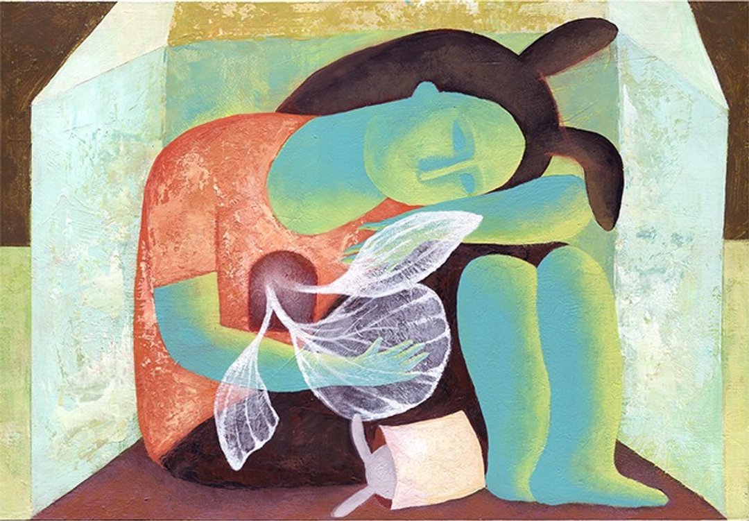 插画作品：20150505 - 插画/绘画/写字 - 压克力 绿色