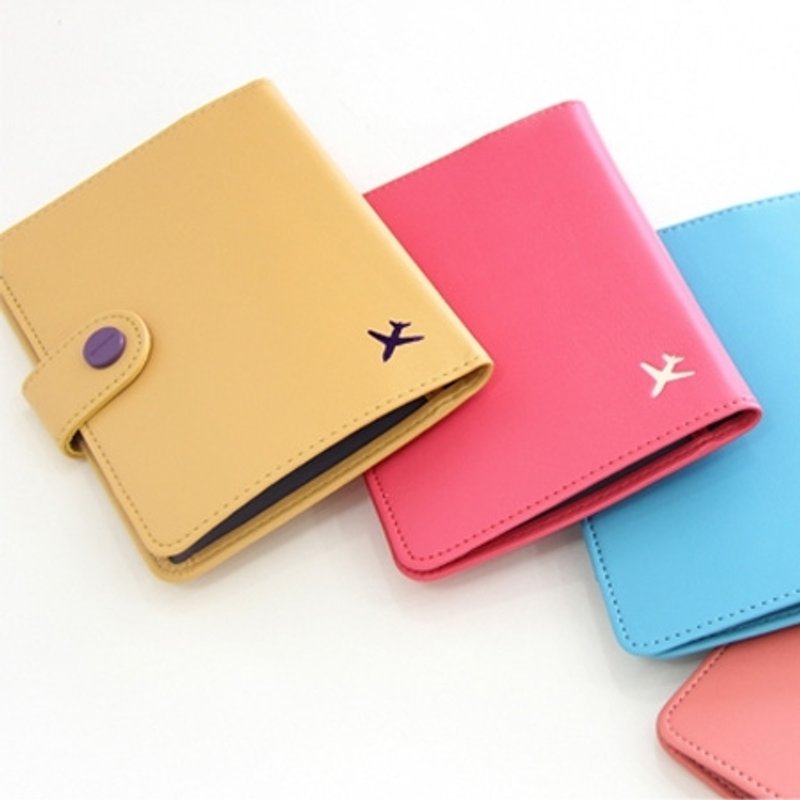 Dessin x Monopoly-城市轻旅短版护照套V3-芥末黄,MPL29478 - 护照夹/护照套 - 真皮 黄色