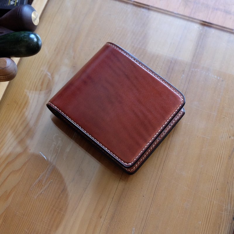 Mildy Hands - SW01 - 短银包( Japanese Oil Cordovan 马臀皮 ) for HKD bills - 皮夹/钱包 - 真皮 咖啡色