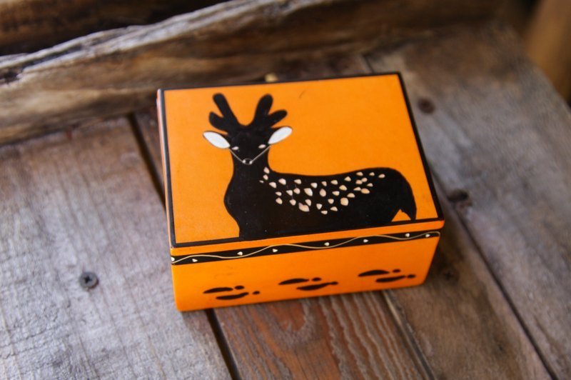 肥皂石盒 梅花鹿  橘 - 摆饰 - 宝石 