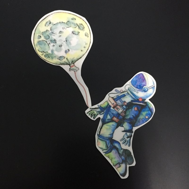 太空人 纹身贴纸 (Astronaut Tattoo Sticker) - 纹身贴 - 防水材质 多色