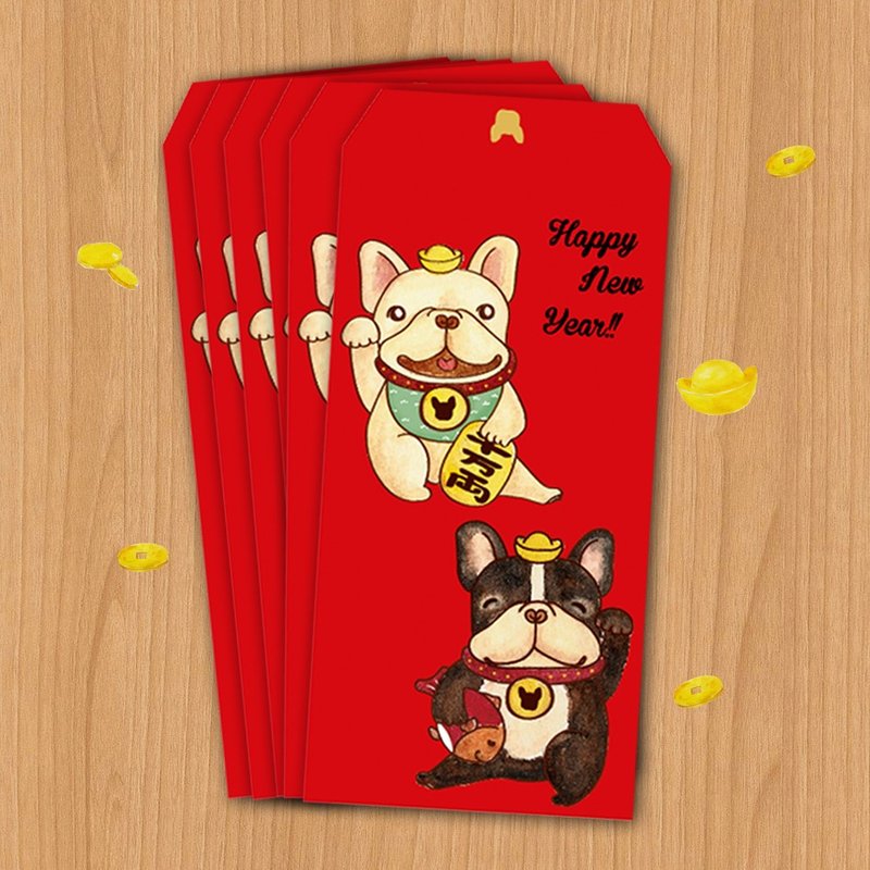 招财法斗-红包袋-复刻版（6入） - 红包/春联 - 纸 红色