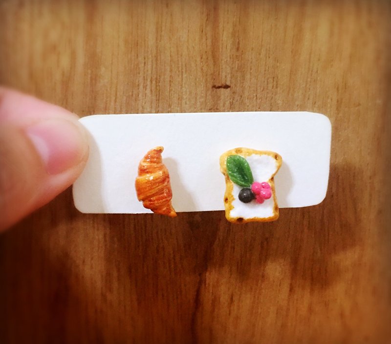 mini小早餐耳环组(2个一组) (可改耳夹式  满600随机送神秘小礼物 - 耳环/耳夹 - 其他材质 多色