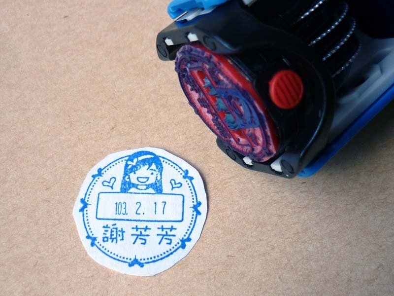 女生系列日期章~水性回墨印~翻转章~个人创意章~教学章~店章 - 印章/印台 - 塑料 紫色