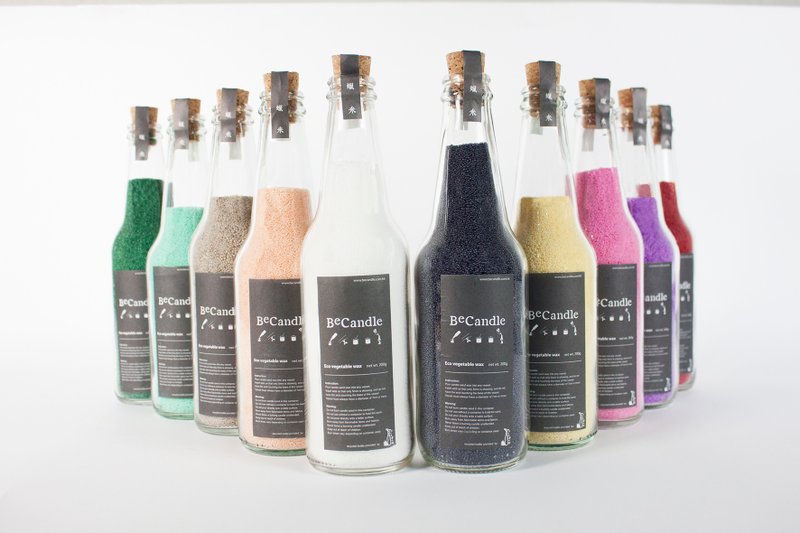 Becandle 瓶装蜡米自选香氛组 200g DIY 懒人组 - 蜡烛/烛台 - 蜡 多色