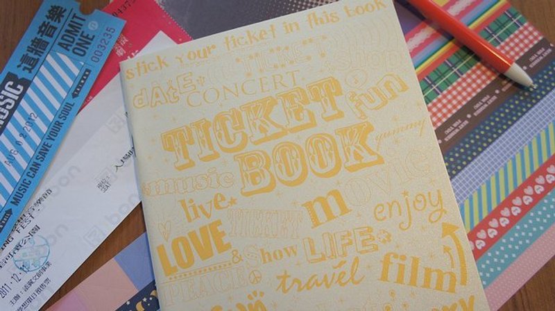 迪梦奇 - 珍藏回忆票根纪录本复刻版 - 黄色 ▲绝版品▲ - 笔记本/手帐 - 纸 金色