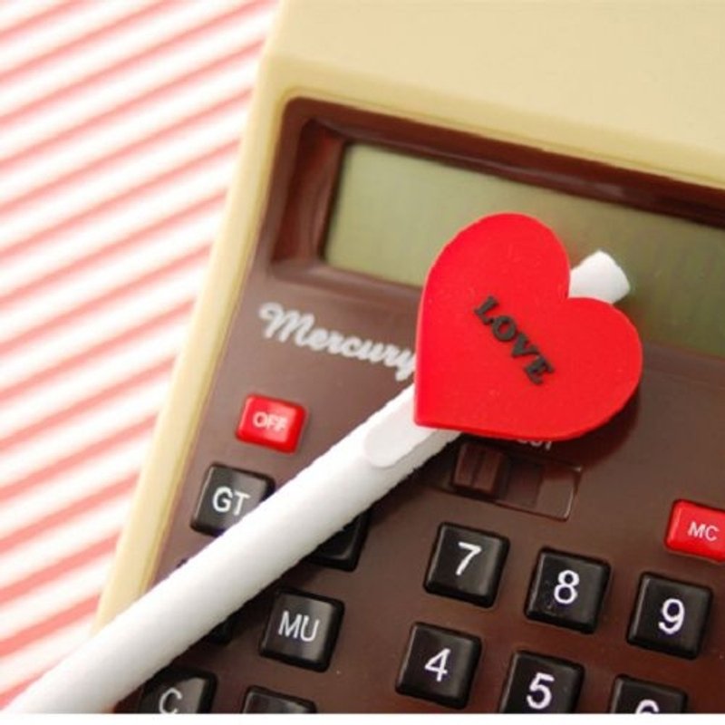 出清特卖-0.5派对爱心原子笔-Love,JSD74874 - 圆珠笔/中性笔 - 塑料 白色