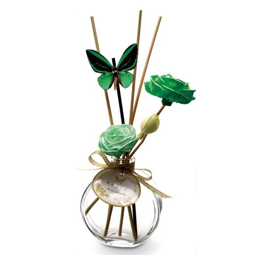 日本 GoodyGrams PAPILLON DIFFUSER 蝴蝶与花 香氛组 绿色 ( 甜蜜诱惑 ) - 香薰/精油/线香 - 其他材质 绿色