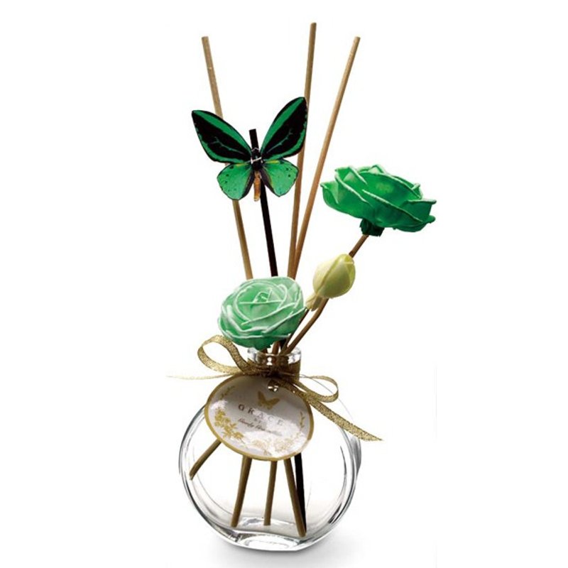 日本 GoodyGrams PAPILLON DIFFUSER 蝴蝶与花 香氛组 绿色 ( 甜蜜诱惑 ) - 香薰/精油/线香 - 其他材质 绿色