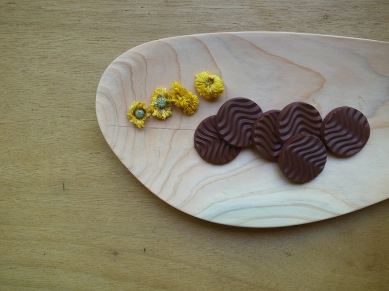 小东西的归属-桧木盘21号 【手工木盘/漂流木盘/桧木】 - 浅碟/小碟子 - 木头 咖啡色