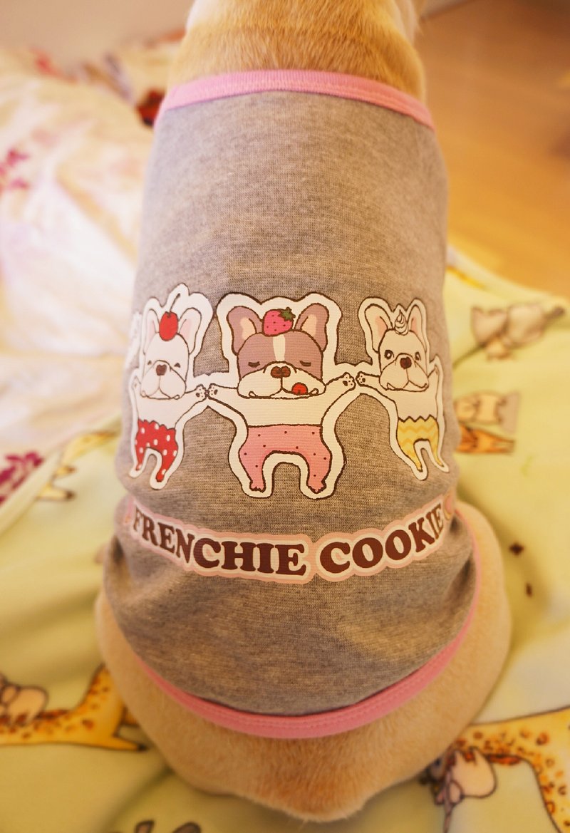 宠物衣-法斗饼干-粉滚边M(出清品) - 衣/帽 - 其他材质 粉红色