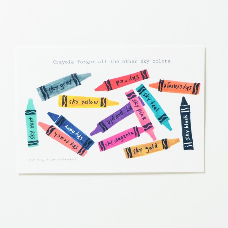 天空的颜色明信片 - 卡片/明信片 - 纸 多色