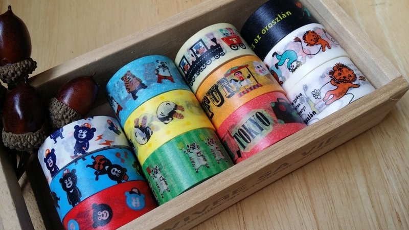 maste 和纸胶带 COLLABO 联名系列 12款全套优惠组 - 纸胶带 - 纸 多色
