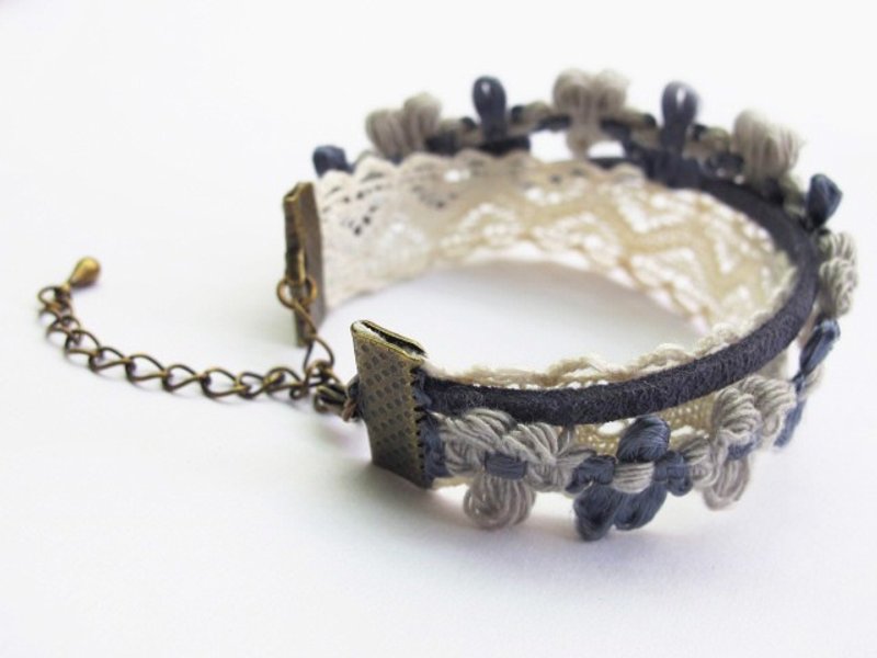 mint neiff-花朵系列/43/ - 手链/手环 - 棉．麻 蓝色