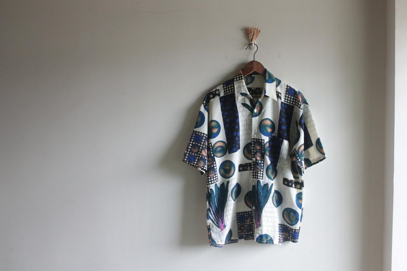 星空奇幻 - 男装衬衫 - 其他材质 蓝色