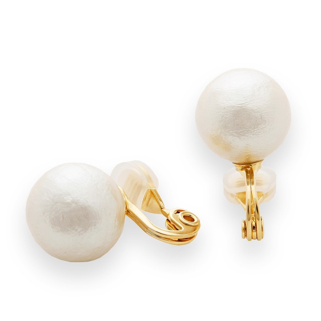 【JewCas】Cotton Earring 耳环 / JC1682 (12mm) (空气耳夹) - 耳环/耳夹 - 其他金属 