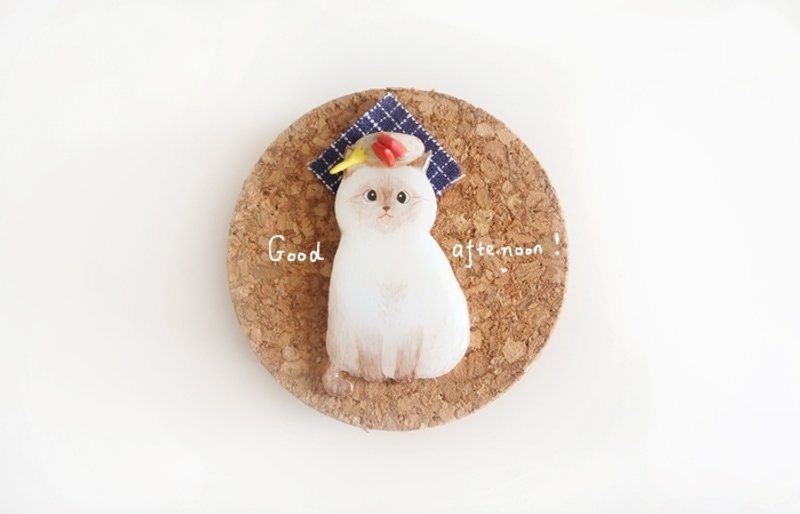 [独角森林] 下午茶胸针 - 其他 - 粘土 多色