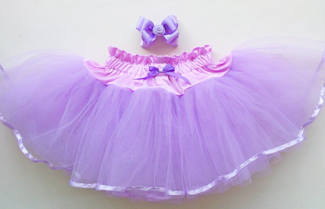 Oops！tutu【花苞澎裙弥月生日礼盒2件组-玫瑰小情人-粉紫】 - 其他 - 其他材质 紫色